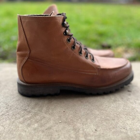 Norberto Costa leather ranger lug lace boots Sz 44/ USA men’s Sz 11 - Picture 4 of 9